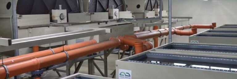 Biofilters (Biorotors) and secondary settling tanks