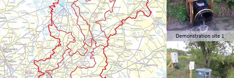 Map with the demonstration sites