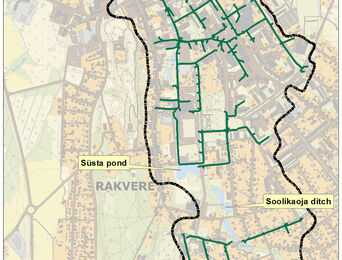 A map with the rakvere pilot area