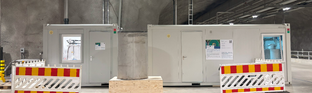 Mobile pilot containers installed at the Turku WWTP