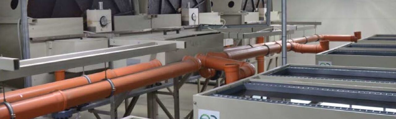 Biofilters (Biorotors) and secondary settling tanks