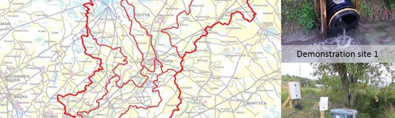 Map with the demonstration sites